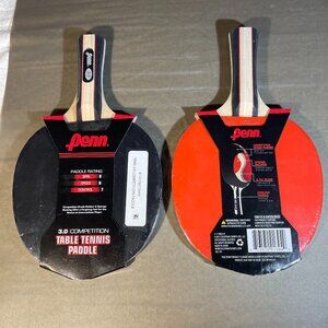 2 Penn 3.0 Professional Table Tennis Paddle with 5-ply Blade Brand New (1290)